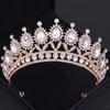 Baroque Crystal Crown Tiara Headband For Women Rhinestone Prom Diadem Crown Bridal Wedding Hair Accessories Jewelry Crown Tiara