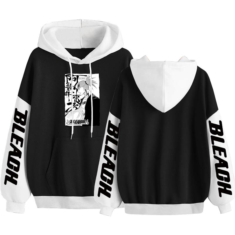 Manga Abarai Renji Bleach Hoodies Anime Winter Pockets Loose Casual Men Women Fashion Streetwear Long Sleeves Warm Sweatshirts
