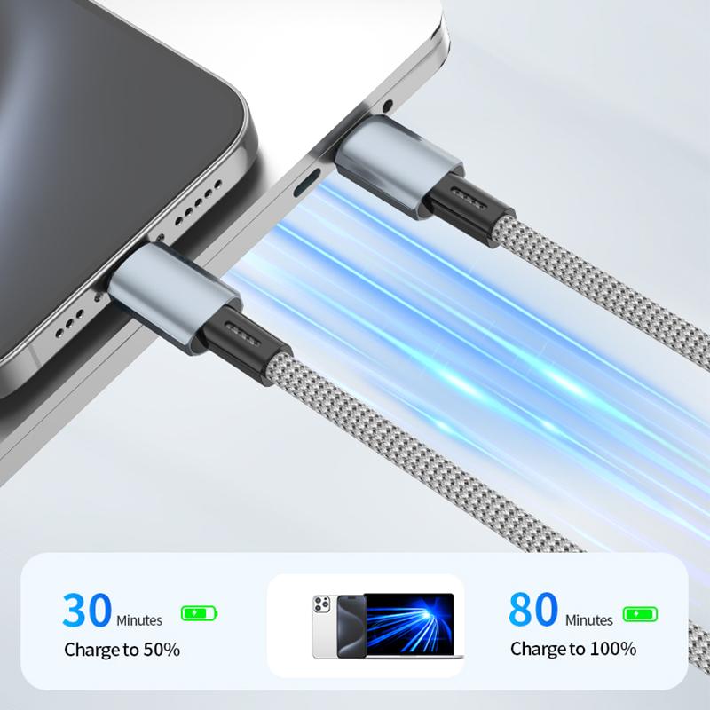 

0.3m 12W USB-A to 8Pin Magnetic Charging Cable Mobile Phone 480Mbps Data Cable A