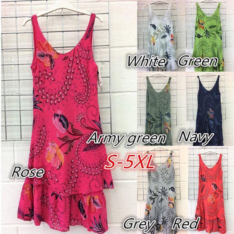 Premium Quality Womens Summer Casual Swing Sundress Sleeveless Boho Tunic Dress For Plus Size Elegance