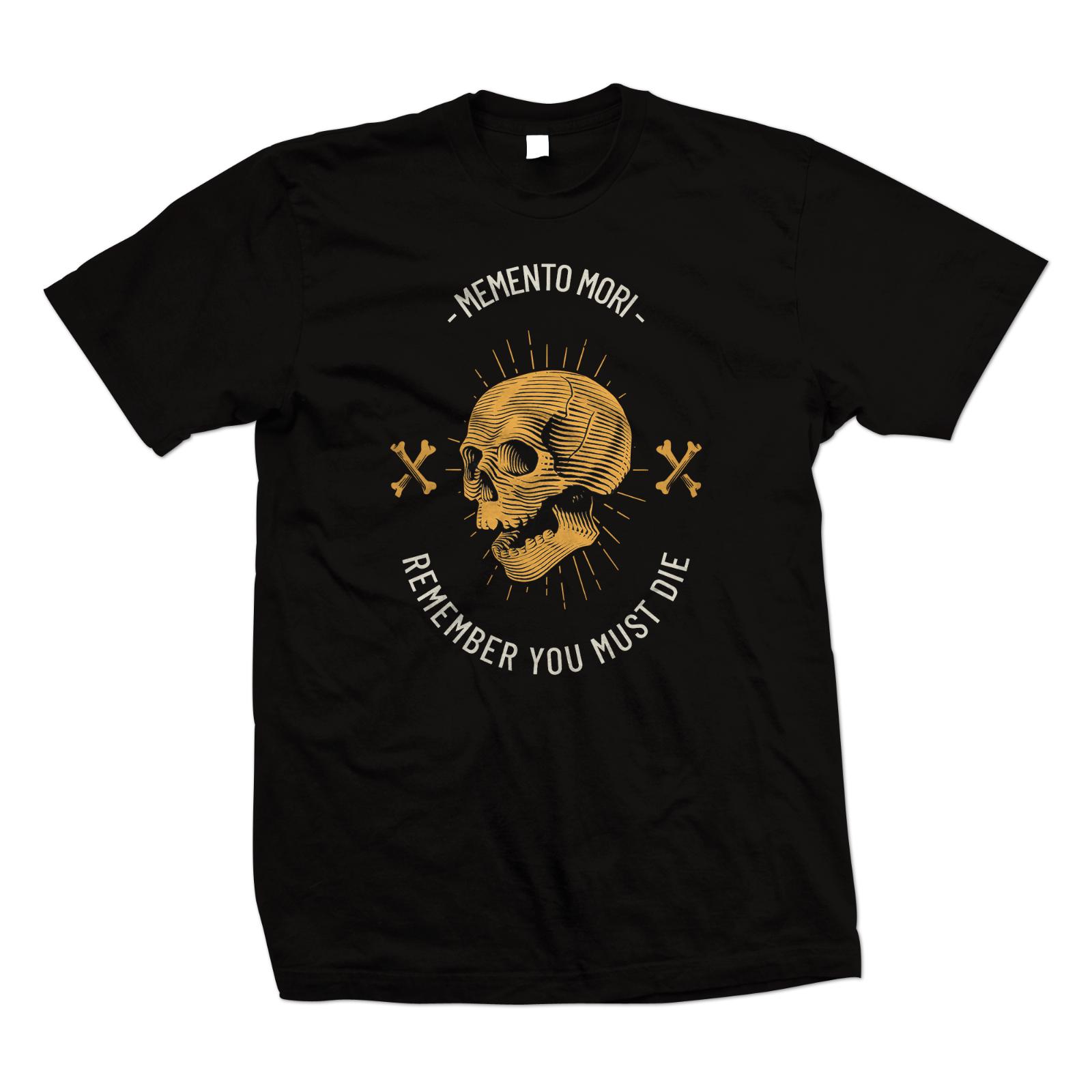 Memento Mori T-Shirt - Skull and Crossbones T Shirt - Stoic Stoicism philosophy S