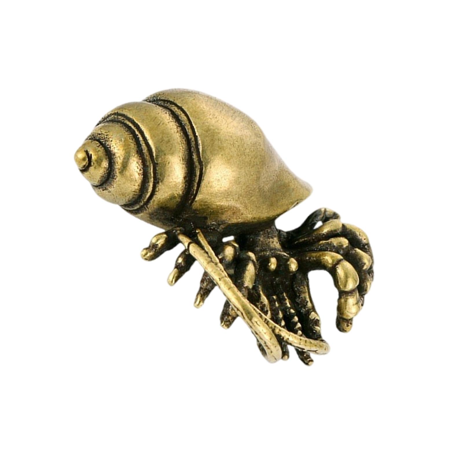 

Ручная работа Латунное украшение в виде морского животного Антикварная металлическая фигурка животного Миниатюрная фигурка для украшения книжной полки и прихожей