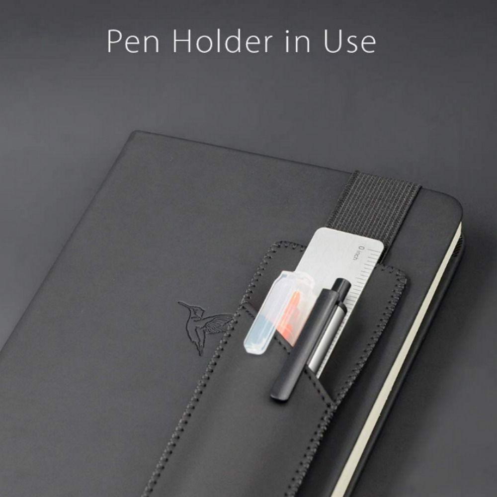 PU Leather Elastic Band Pen Holder Colorful Pencil Holder Case for Notebook Outdoor