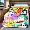 Adventure Time Characters Soft Comfortable All Seasons Blanket Sofa Office Naps Blanket Outdoor Travel Throw Perfect Gift