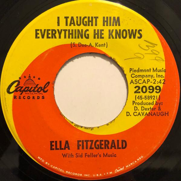 

7inch Record ELLA FITZGERALD I Taught Him Everything He Knows 2099 Capitol Records 1968 US Jazz Used