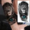 8 Sheets Tribal Lion Tiger Temporary Tattoos For Women Adults Men Fake Black Skull Dragon Tattoo Sticker Gangster Compass Tatoos