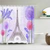 3D Print Paris Tower Bathroom Shower Curtains Waterproof Polyester Fabric With Hooks 240X180Cm Bath Screen Home Decor Curtain