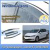 For Volkswagen Touran 5T 2016-2025 Window Door Visor Vent Awning Sun Rain Wind Guard Cover Deflector Weathershield Accessories