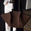 Women Handbag Light Luxury Suede Nubuck Leather Wing Bag Simple Large Capacity French Retro Shoulde rBag Casual Underarm Bag KTY