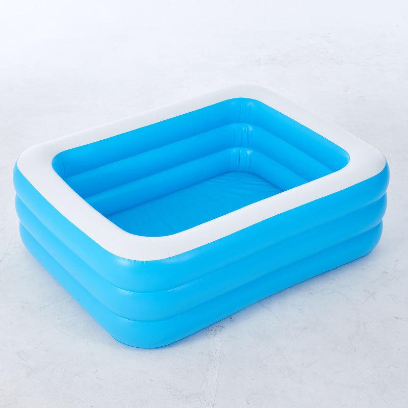 

130/110 см детский бассейн семейный прямоугольный надувной бассейн для купания для детей в помещении и на открытом воздухе летние игры 110x90x40cm0-A