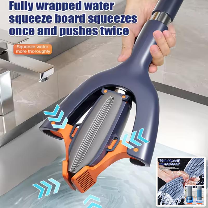 Mini Mop Self Squeeze Mop Powerful Folding Household Clean Tools No Hand Wash Strong Absorbent Mop for Bathroom Kitchen Desktop