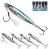 GOTURE Metal Jig with Triple Metal Jig Jig Sabiki 5 Hooks, Set, Lure, Colors, 40g, 8.6cm
