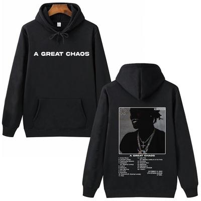 Ken Carson Bluza z kapturem Great Chaos unisex kobieta Harajuku pulowerowe bluzy hiphopowe topy Streetwear fani prezent unisex