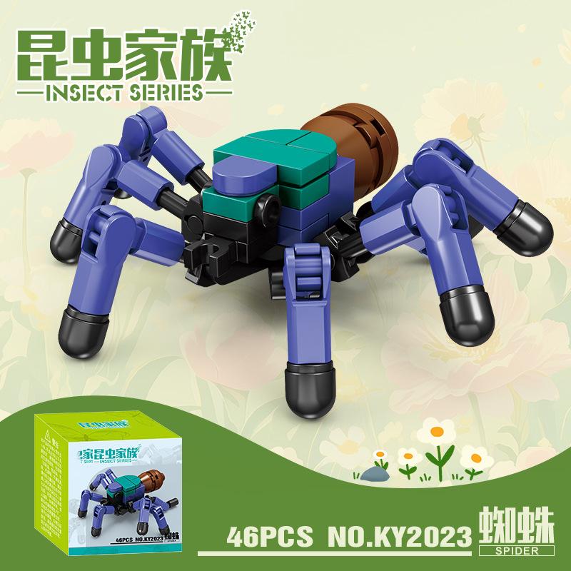 Sada figurek hmyzu a zvířat Mini stavebnice Hračka k sestavení 3D konstruktor Mikro kostičky Hračka pro děti Chlapce 9 až 12 let Dárek
