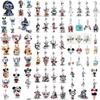 New Stitch Charm Beads 925 Silver Fit Bracelet Cartoon Character Pendant DIY Jewelry For Women Girls