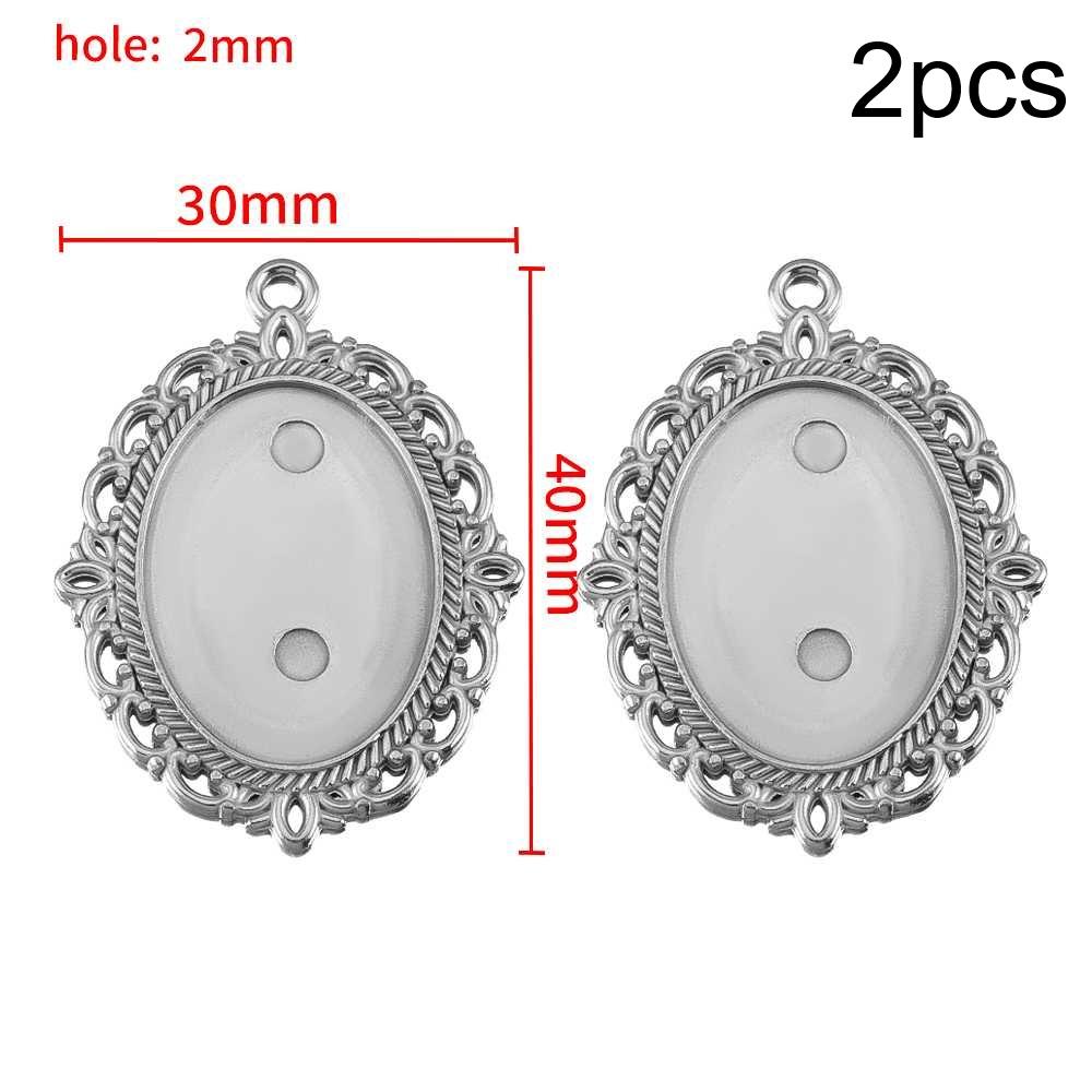 5Pcs 2Pcs Stainless Steel Heart Blank Pendant Trays Bezel Charms Bulk for Homemade Necklaces Jewelry Making DIY Crafts Resin Art