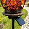 Automatic Solar Garden Stake Dragon Light, Outdoor Gothic Gargoyle Statue with Warm LED Lighting, Festive Dark Theme Decor Waterproof Resin Decorative