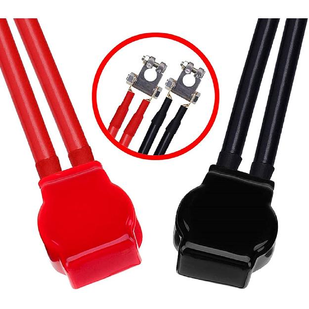 Battery Terminal Covers, 1Pair Universal Car Battery Post Cover Positive Negative Top Post Wire Connector for Car Motorcycle Truck