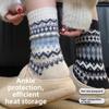 Fell Island Wool Socks for Children In Autumn and Winter - Thick and Warm Traditional Ethnic Style Mid-Calf Socks - Retro Snowflake Plush Socks