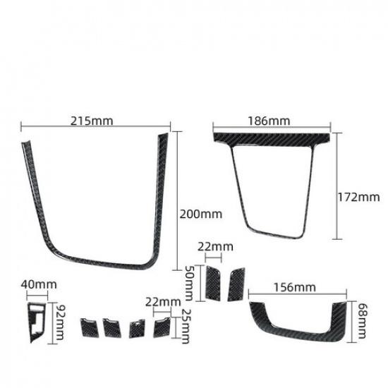 Interior Gear Shift Panel Cover Trim Carbon Fiber for Hyundai Elantra 2016-2018