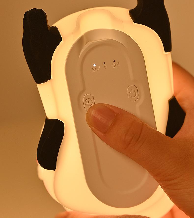 Panda Rechargeable Dimmable Timer Ring Light - Children's Creative Gift Silicone Lamp