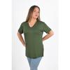 Women's V-neck Large Size T-shirt Cty-cnd-01