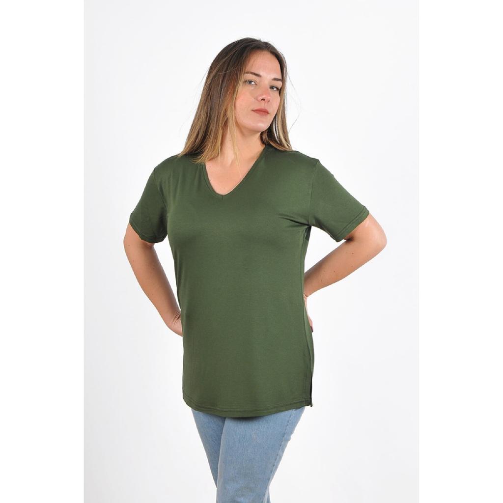 Women's V-neck Large Size T-shirt Cty-cnd-01