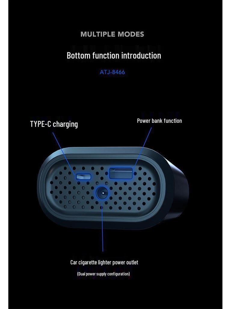 Compact Wireless Electric Bike & Car Tire Inflator