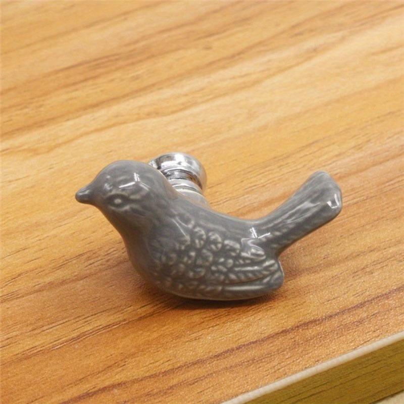 1 Pièce Poignées en Céramique Forme d'Oiseau Mignon pour Meubles Couleurs Variées Boutons de Meuble Décoration de Maison Poignée pour Chambre d'Enfant Boutons pour Enfants
