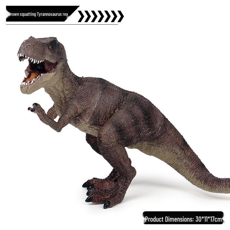 Jurassic Dinosaur Model: Large Squatting Tyrannosaurus Rex Toy for Kids