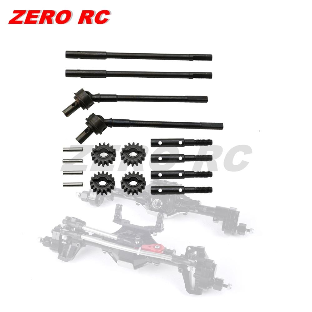 Heavy Duty Universal Front Rear Joint Axle CVD Drive Shaft Dogbone Portal Output Gear For 1/10 Axial SCX10 Metal Portal Axles