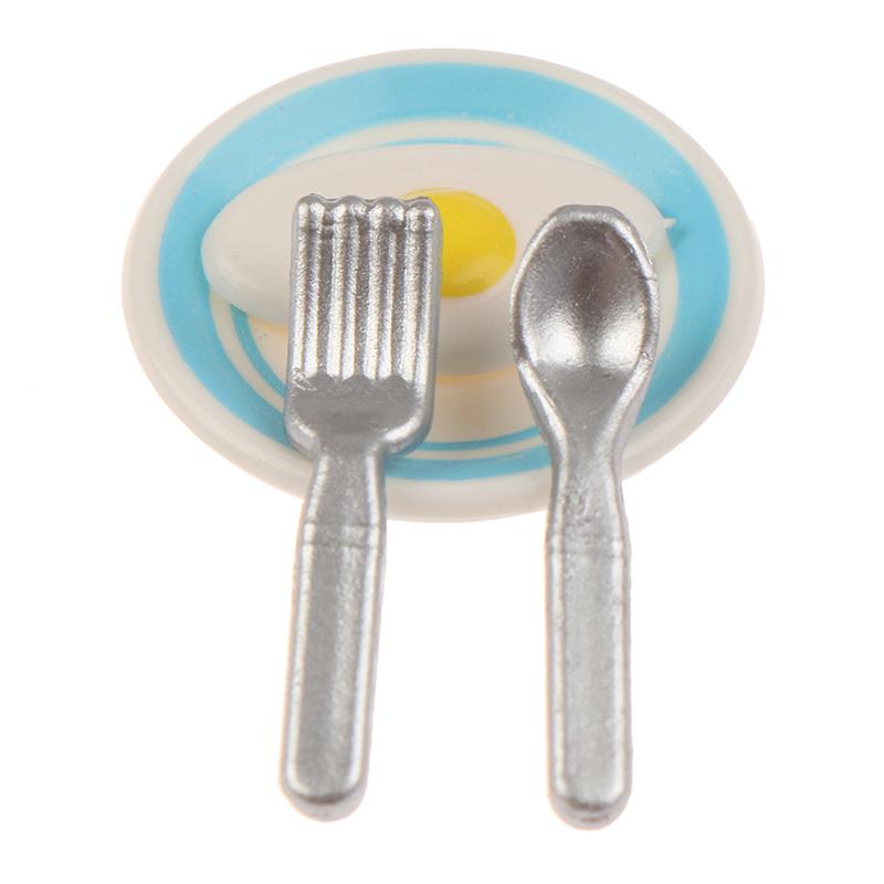 6Pcs Dollhouse Miniature Eggs And Milk Toys Doll Food Kitchen Accessories