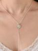 Lovetrix Silver925 Heart Rose Drop Necklace (2Ver.)