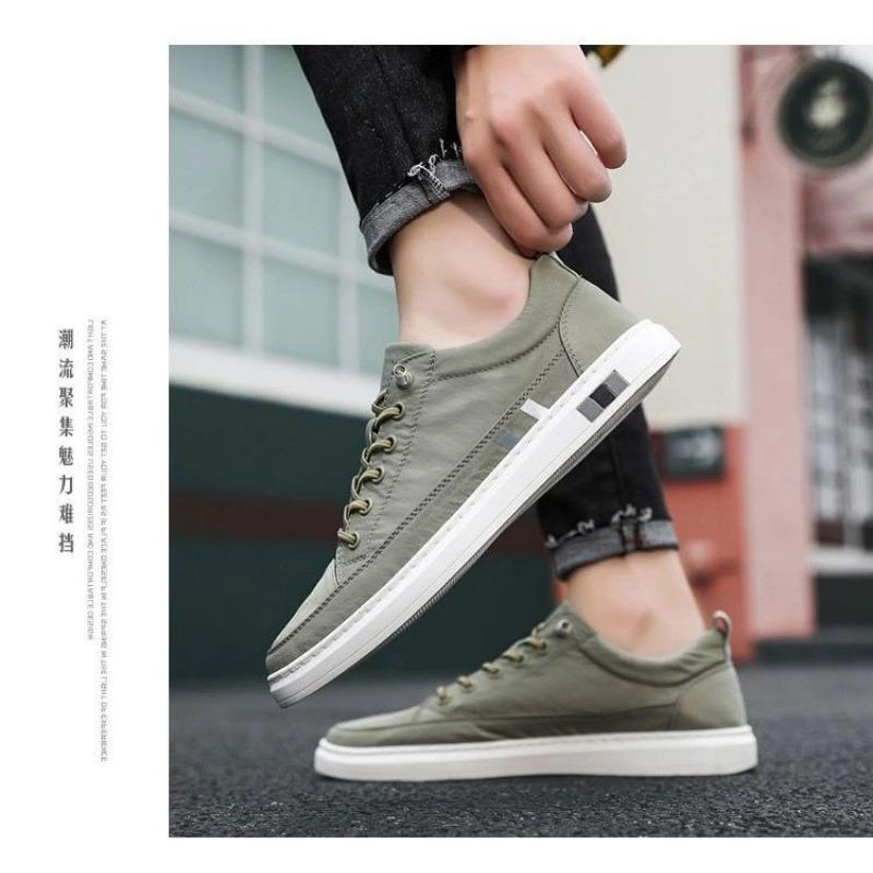 Mens Breathable Casual Low Top Skateboard Shoes Comfortable Daily Walking Footwear