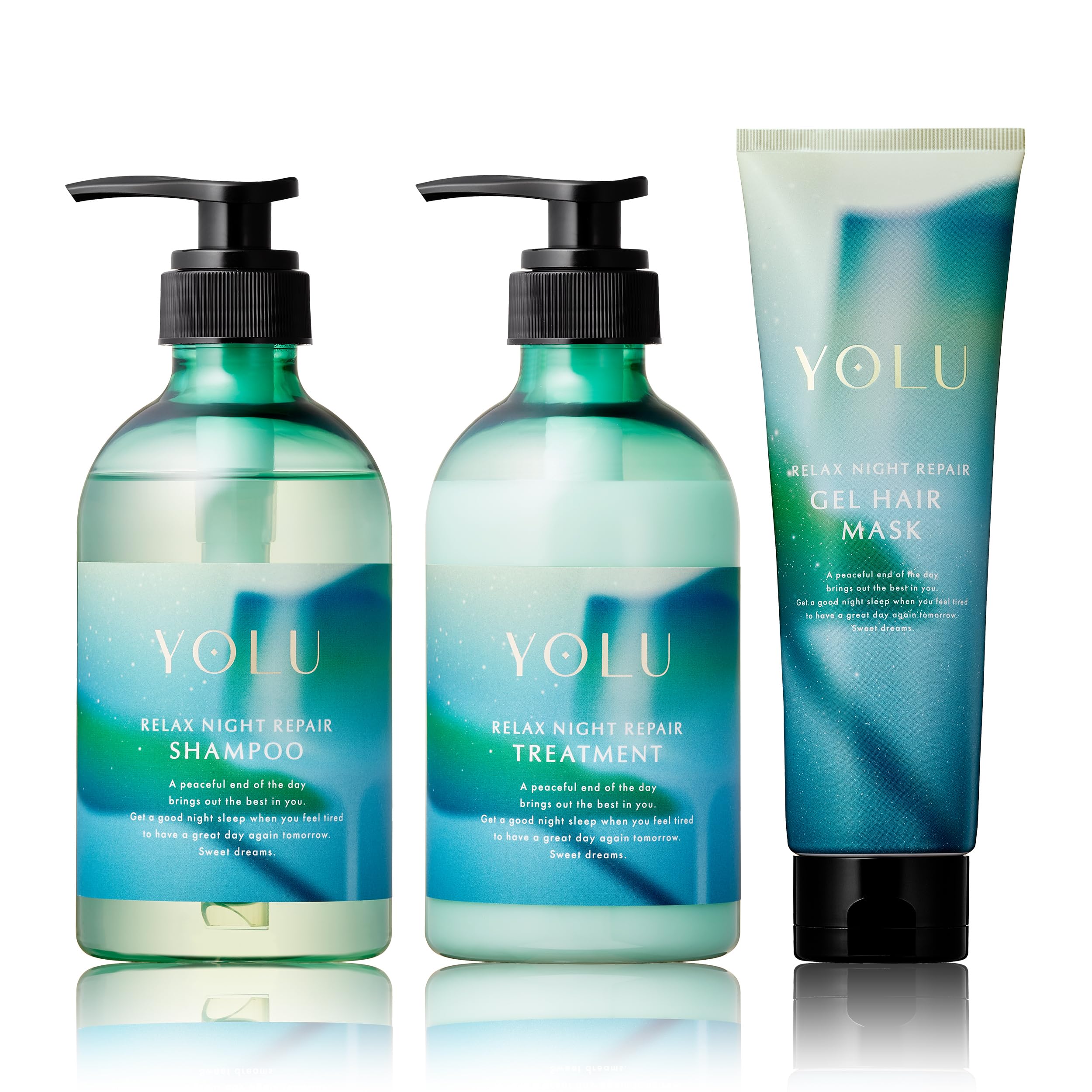 

Summer YOLU Yoru Gel Hair Mask Set Relax Night Repair [2025 Limited] Shampoo, Treatment, 3-piece