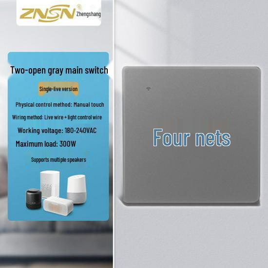 Graffiti Smart WiFi Wall Switch with Alexa & Google Voice Control, US/EU Specs, Touch Panel