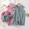 Tutina estiva per neonato in mussola con cappello in morbido cotone per bambina, ragazzo, vestiti senza maniche, pagliaccetto per bambini, abbigliamento per neonato