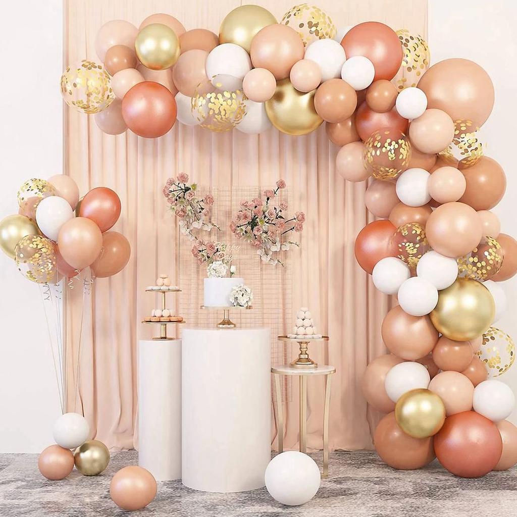 Aprikose Kaffeebraun Ballon Girlande Bogen Set Hochzeit Geburtstag Party Dekoration Kinder Latex Ballon Globos Babyparty