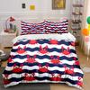 Quirky Crabs On Waves. Bedding Sets Duvet Covers Pillowcases(1* Duvet Cover 2* Pillowcases Without Duvet Insert)