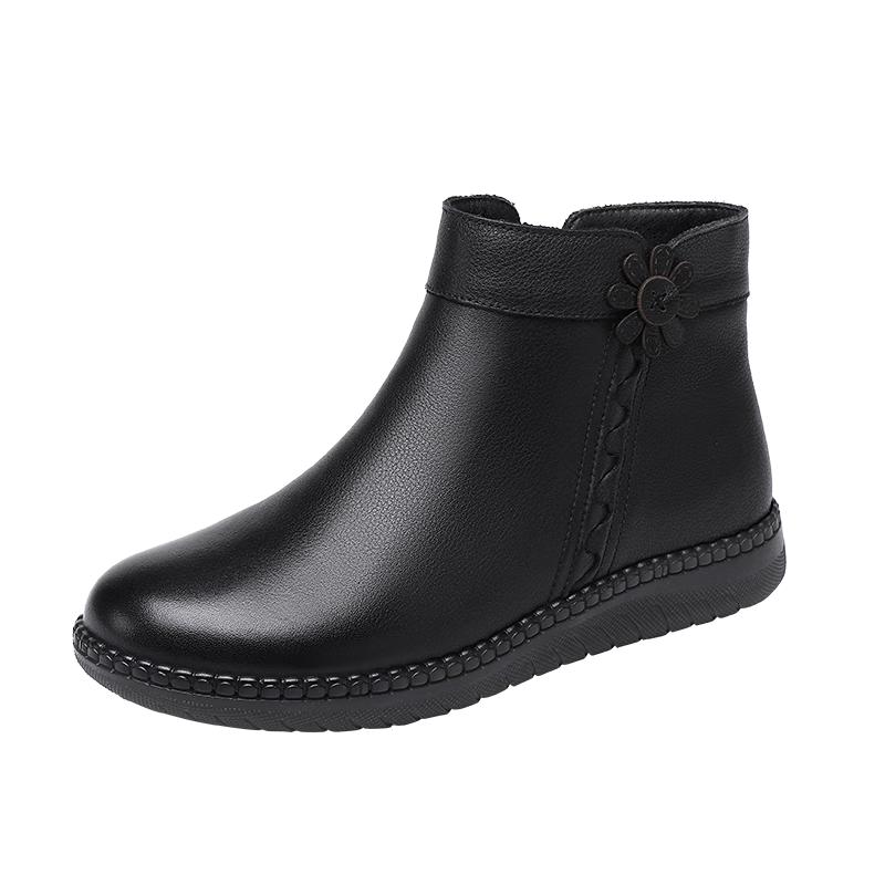 Red Dragonfly Women s Retro Warm Cowhide Ankle Boots 38