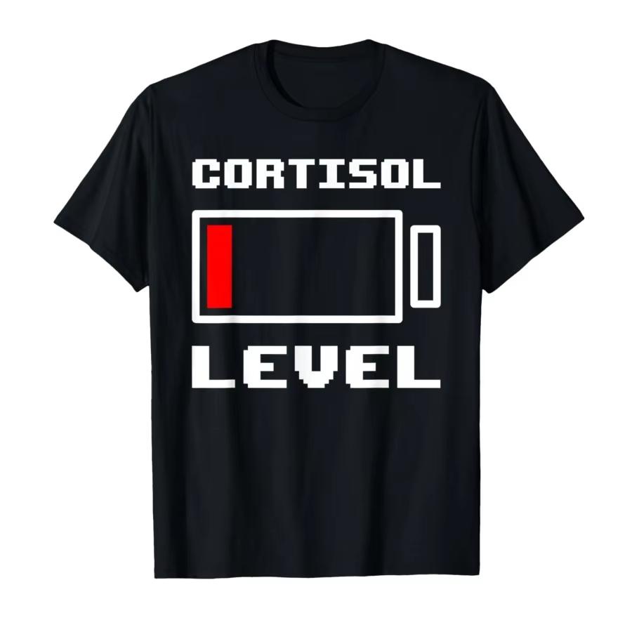 Low Power Low Cortical Hormone Levels Pattern Tshirt High Quality Fashion Casual Breathable Mens Circle Neck Printed Tshirt M