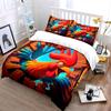 Colorful Rooster Themed Decor Set  Kid'S And Adults' Bedroom Decor, Exquisite Three-Piece Bedding Set Gift