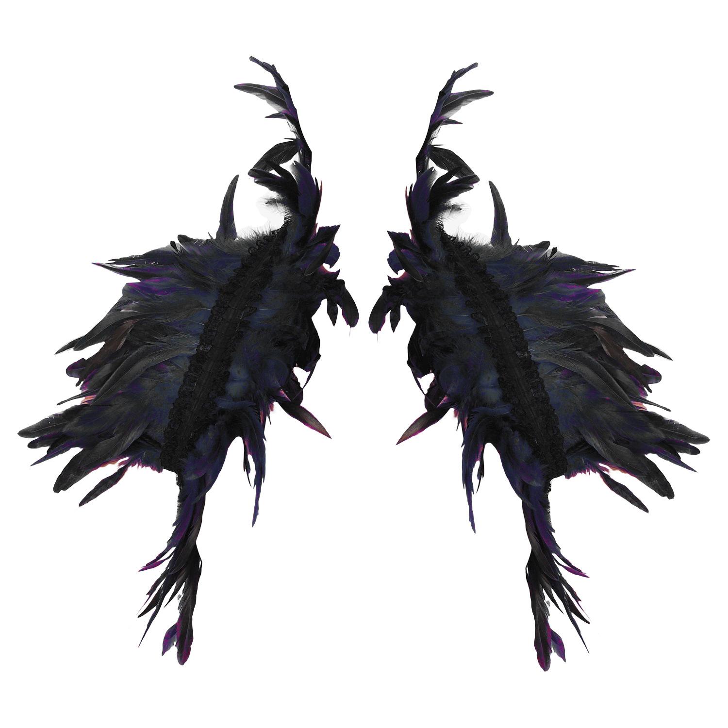 

Festival Party Dress Up, Makeup Ball, Feather Vest Shawl, Cloak Costume, Role-playing, Ball Decoration чорний