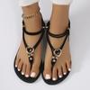 4 Seasons Women Bohemian Style Slip-On Sandals, Anti-Slip Flip Flops Casual Shoes