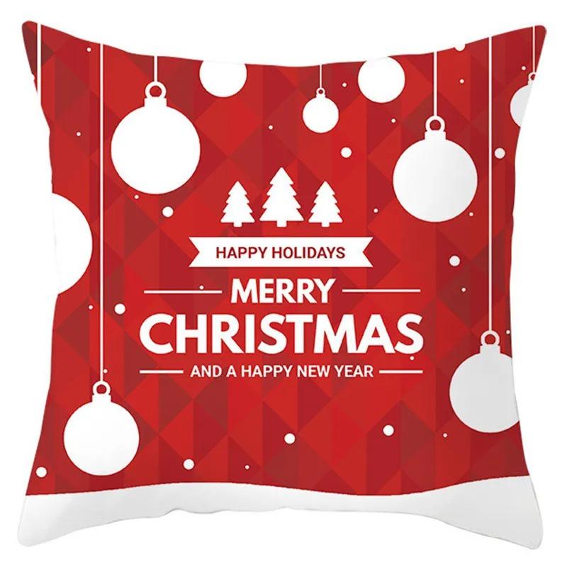 Christmas Themed Pillowcases Car Ornaments Office Santa Claus Living Room Sofa Home Pillowcases