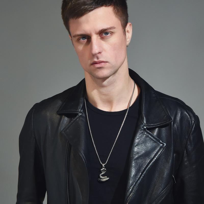 Vintage Snake Fashionable Pendant Necklace For Men Distinctive Zodiac Jewelry Unisex Accessory Style