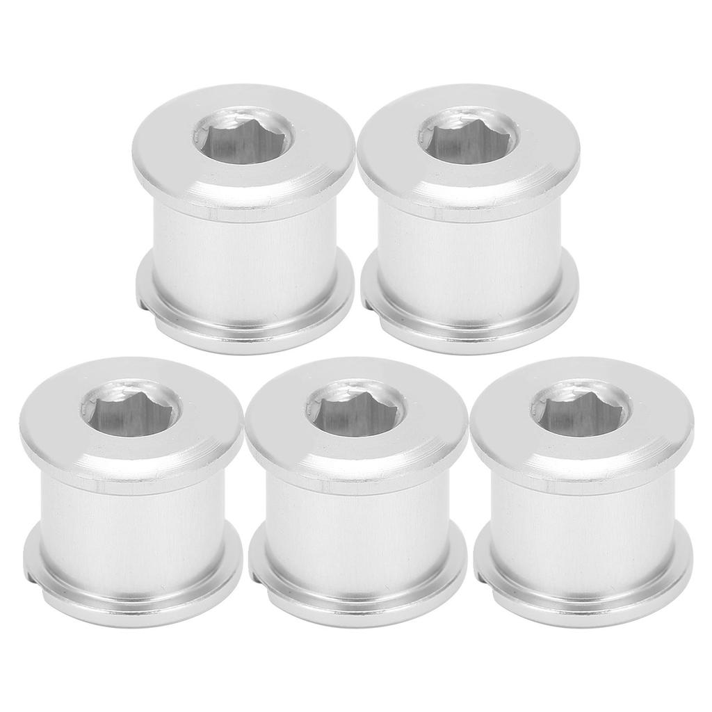 5Pcs Chainring Bolts Lightweight RustProof Easily Install Disc Screw Chainwheel for Mountain Bike Road Bicycle(Silver )