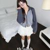 The Pink Loose Fit Color Block Raglan Two Way Knit Zip Up
