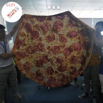 Comfort Food Pizza Wrap Battaniye Mükemmel Yuvarlak Hamburger Noel hediyesi Atın