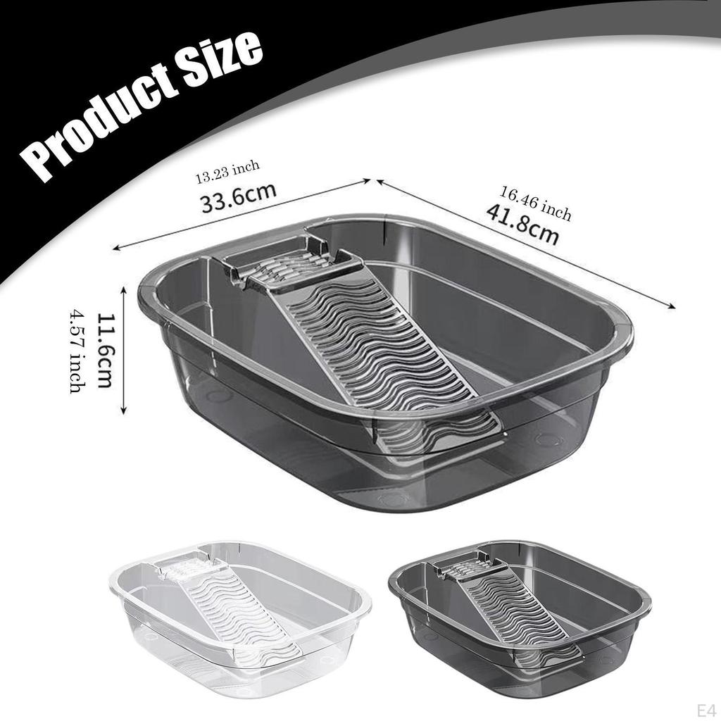 Washboard Basin Laundry Hand Washing Home Clothes Space Saving Portable Lightweight Versatile